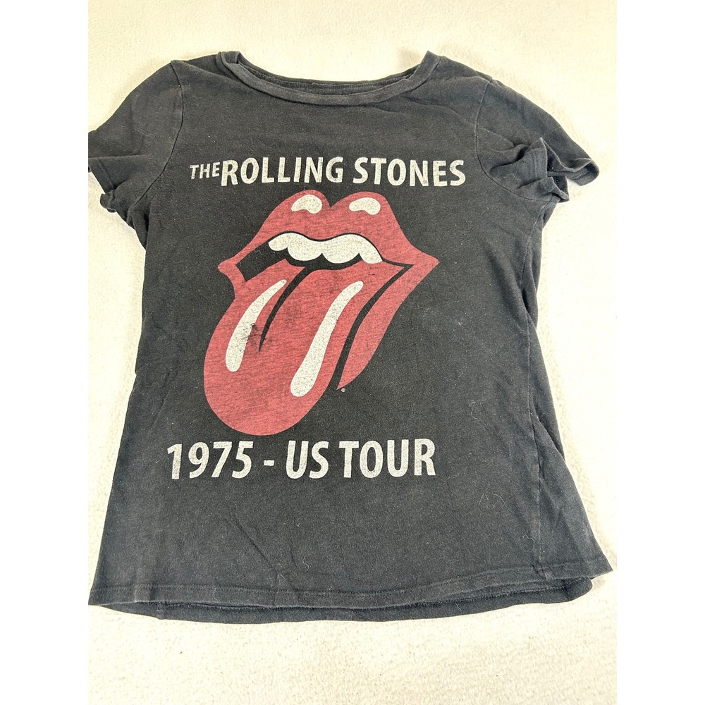 The Rolling Stones Graphic T-Shirt Women Small Black Rock n Roll